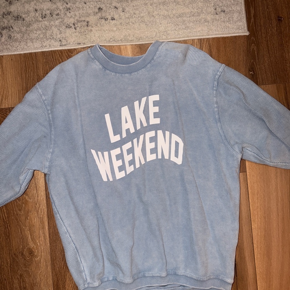 Blue 'Lake Weekend' Sweatshirt